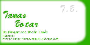 tamas botar business card