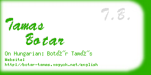 tamas botar business card